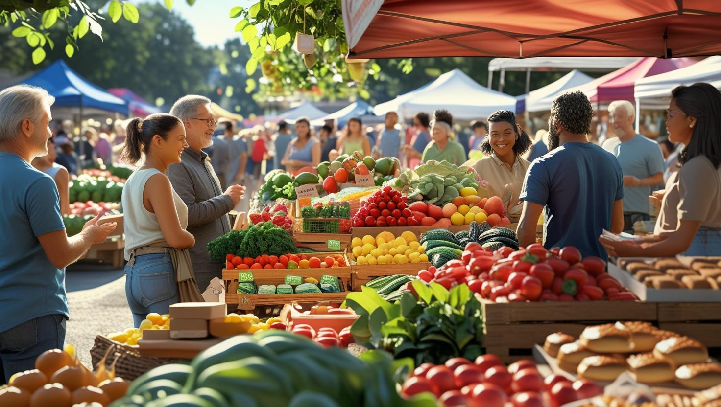 Feira do Produtor Cheia de Pessoas